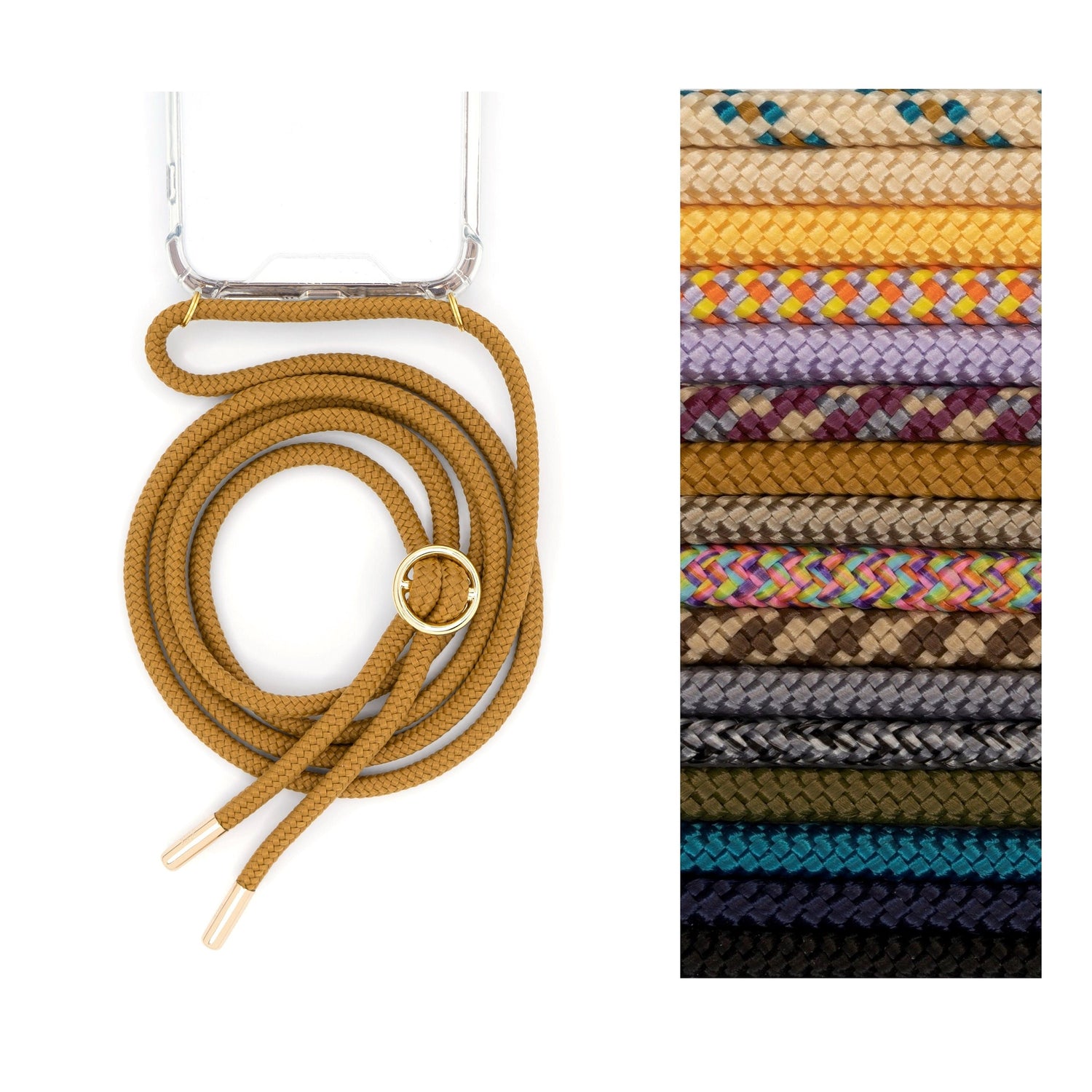 Für A13 4G Samsung Handykette in vielen Farben Handyband mit Case Hülle zum umhängen silber oder gold von Pink Cinnamon